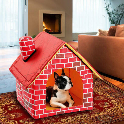 Mat  Removable Washable Red Brick Pet House Dog Bed Single Room Cushion