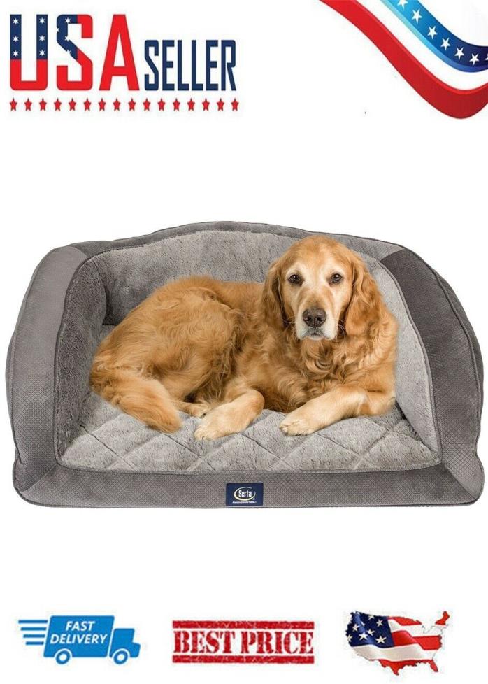 Serta Perfect Sleeper Camel-Back Couch Pet Bed For Dogs