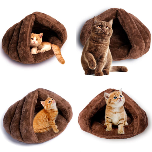 Cat Cave Bed Pet Self Warming Beds Kitten Condo House Soft Sleeping Keep Your Wa