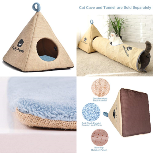 Cat Bed Cave Cozy Covered Tent Beds Indoor SMALL Midimum Enclosed Pet Kitty Hous