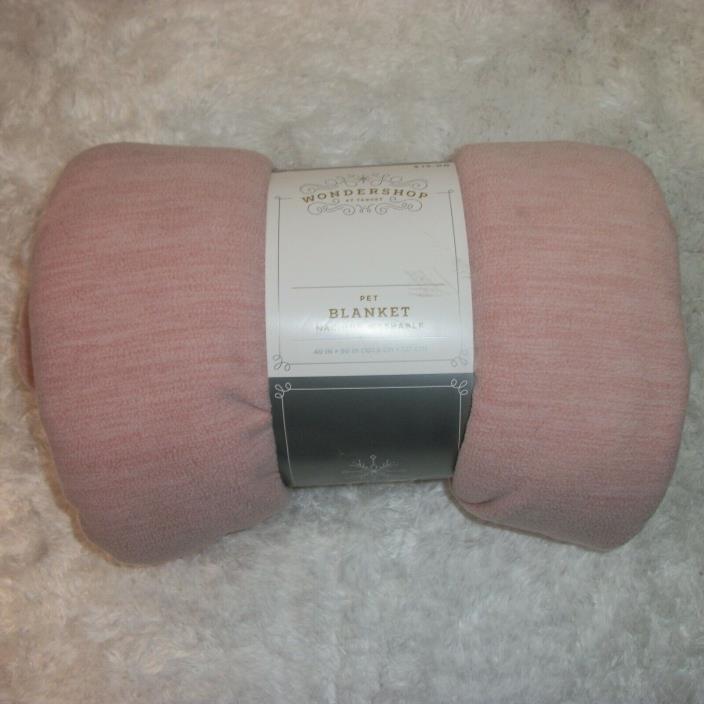 Wondershop Pet Throw - Hygge Heather Fleece Blanket Pink Very Soft 40