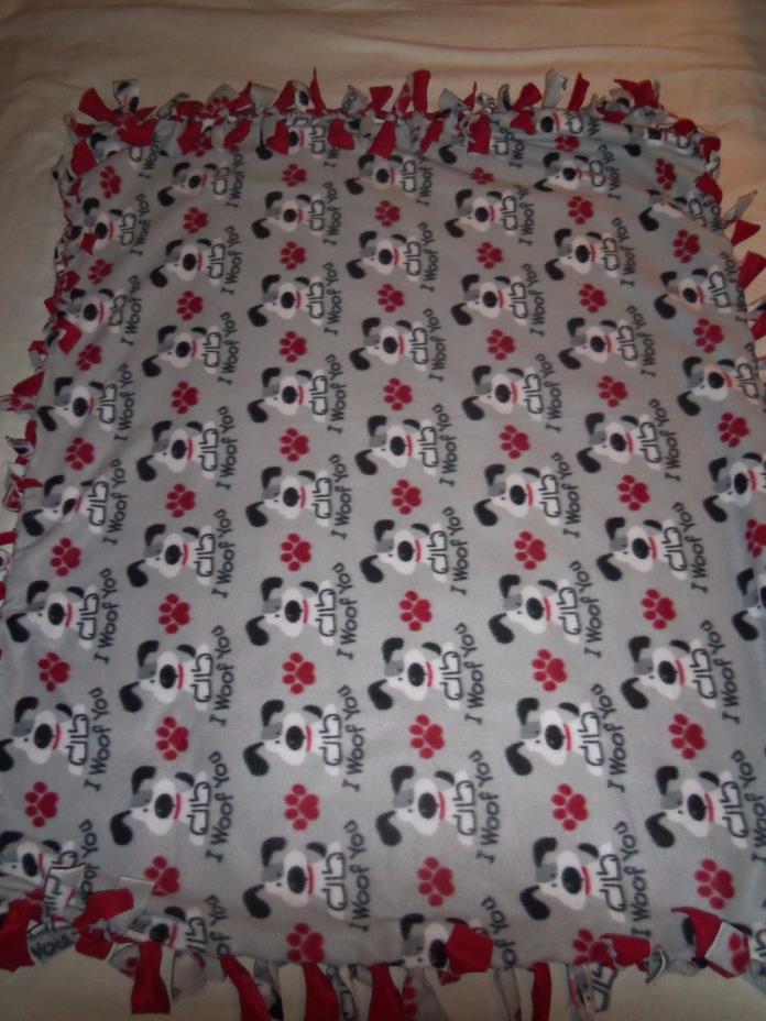 DOG BLANKET~SOFT & WARM DOG & PUPPY BLANKET HAND TIED DOUBLE SIDE FLEECE RAG~NEW
