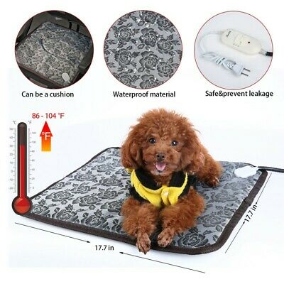 Puppy Pet Electric Heating Pad Dog Cat Heating Mat Waterproof Heated Warmer Bed