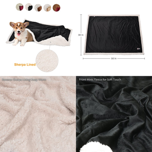 Puppy Blanket Super Soft Sherpa Dog Blankets & Throws Cat Fleece Sleeping Mat Fo