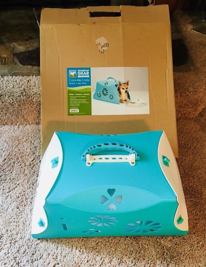 Guardian Gear Color Me Dog Crate Tote Carrier HARD PLASTIC DOG CRATE/TOTE NIB