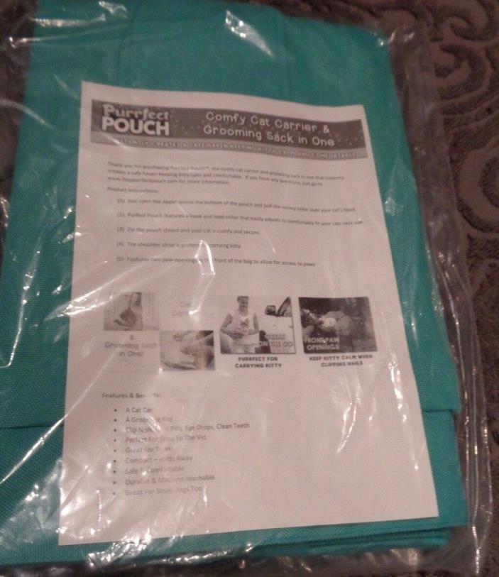 2 PACK Purrfect Pouch Cat Carrier & Grooming Sack In One As Seen on TV, NEW