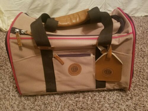 American Kennel Club AKC Soft Canvas Dog / Pet Carrier Tan/Red Trim - BRAND NEW