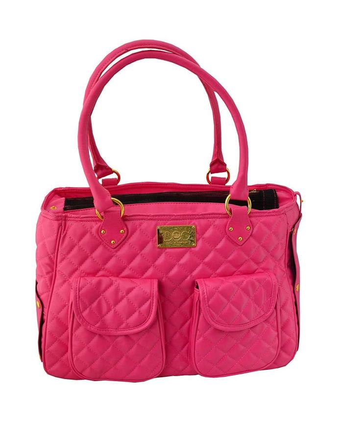 Dogs of Glamour classic satchel dog tote airline Dog Carrier Pink