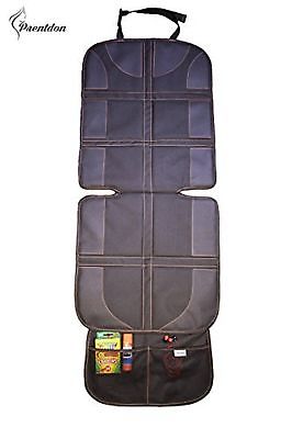 Car Seat Protector with PVC Leather Reinforced Corners & 2 Large Pockets for ...