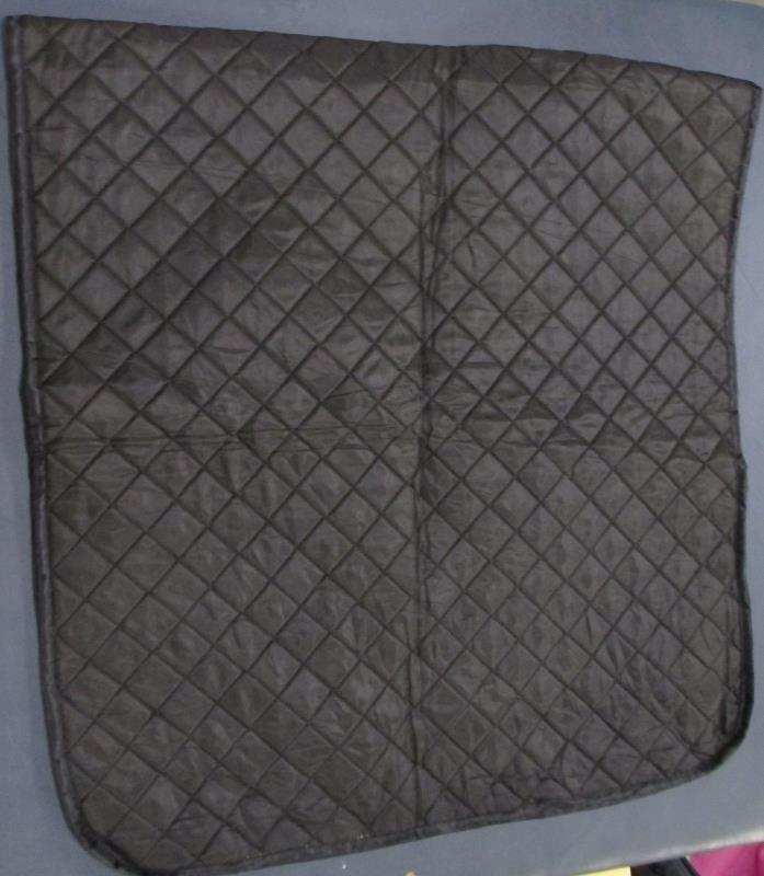 NEW car seat cover black quilted texture nylon outer w/ foam interior 53x25 in