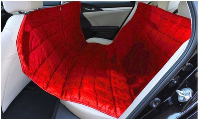 Water-Resistant Dog Car Seat Protector Cover Red 58