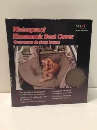 Solvit Waterproof Sta-Put Hammock Car Seat Cover for Dogs Pets #62314 Fits Any