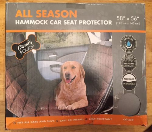 Dog Car Seat Protector Gray Pets All Season Water Repellent Washable 58x56