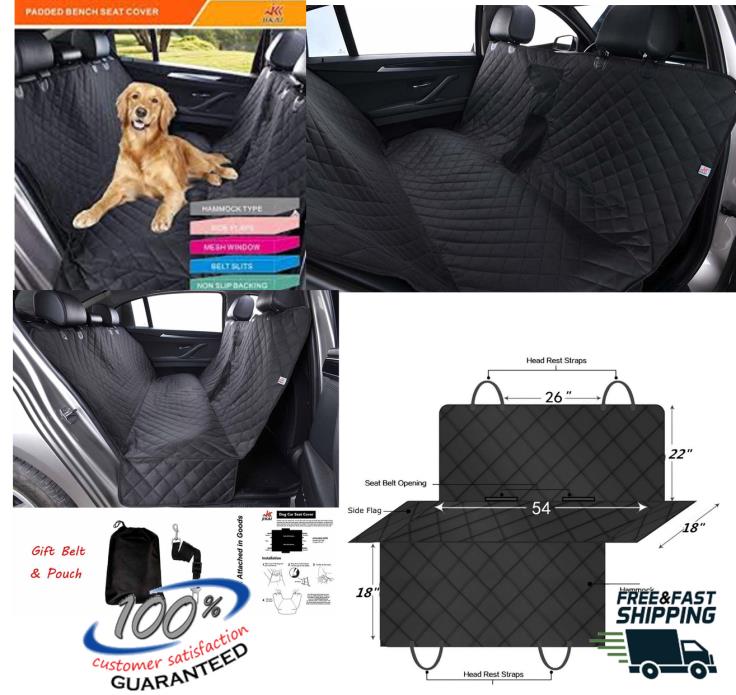 Waterproof Dog Car Seat Cover Hammock for Cat Pet SUV Van Back Rear Bench Pad