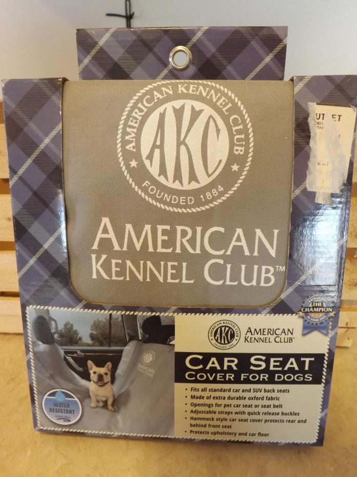 American Kennel Club Car Seat Cover for Dogs. Gray. Brand New.