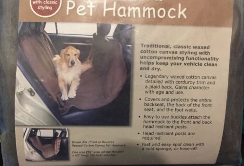 Seat Cover Dog Pet Hammock Floppy Ears Design Durable Tough Waxed Canvas