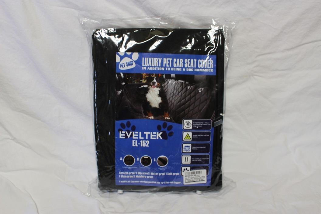 EVELTEK Back Seat Cover For Animals (Black)