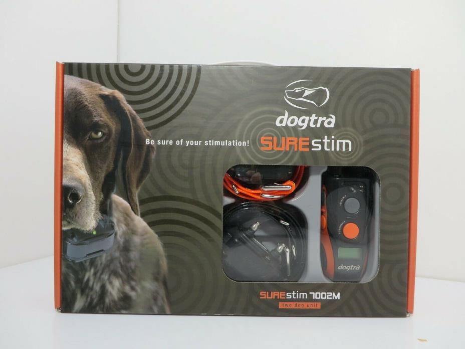 DOGTRA Sure Stim 7002M 1/2 Mile Remote Control Two Collar Dog Training Set