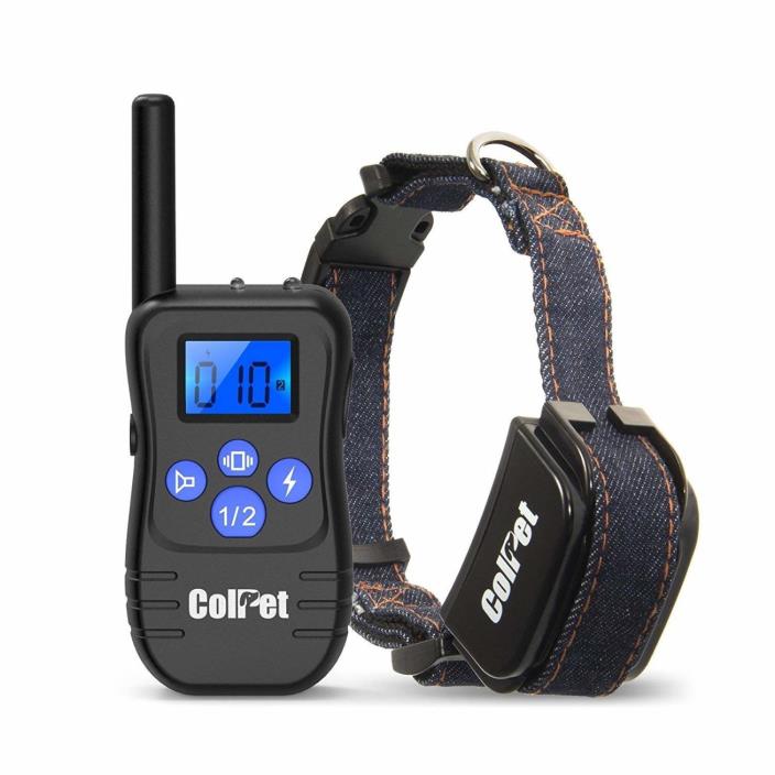 Electric Dog Collar Shock Waterproof Rechargeable Petrainer Remote Bark Training