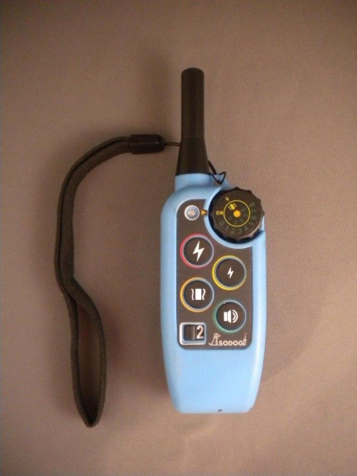 SODOG Remote Control ONLY  Training Dog Collar Receiver Baby Blue w/ Belt Clip