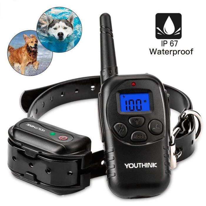 Dog Training Collar, Youthink 330yd Waterproof & Rechargeable Remote Dog Shock