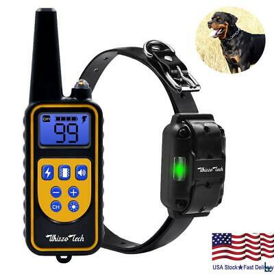 Dog Shock Training Collar Rechargeable Remote Control Waterproof IP By BC