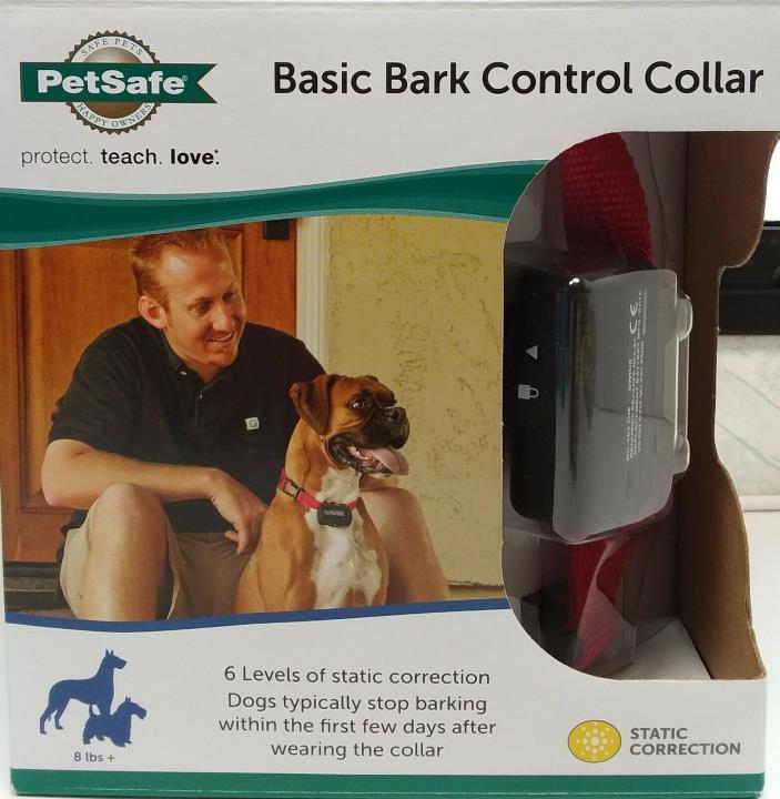 PetSafe PBC-102 Basic BARK CONTROL COLLAR 6 Level Static Correction 8 lbs+ NEW