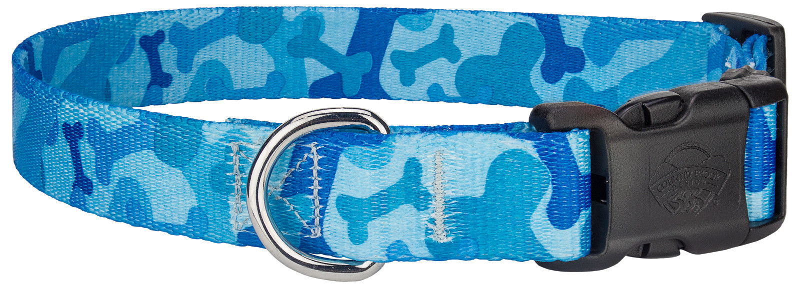 Country Brook Design Deluxe Dog Collar, XL, Blue Bone Camo, NWT, FREE SHIPPING