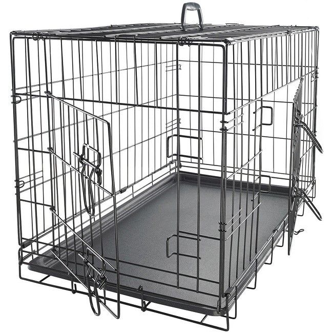 Dog Crate For Extra Large Dogs Kennels Best Double Door Folding Metal Wire Cage