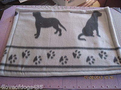 Black Paw n  Dog Print Crate Pad Handmade Bed 15 x 20 in