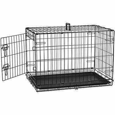 Basics Basic Crates Single-Door Folding Metal Dog 30 Inches Pet Supplies