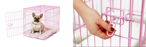 Carlson PINK Secure & Compact Single Door Metal Dog Crate SMALL Pet Supplies