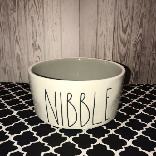 Rae Dunn NIBBLE LL Dog Dish - Ceramic, 6” - Brand New!!!