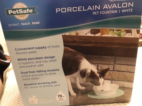 PetSafe Drinkwell Avalon Pet Water Fountain - Ceramic Drinking Fountain - 70 oz