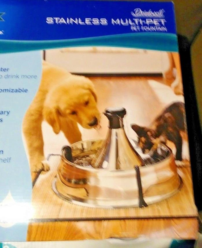 Drinkwell 360 Fountain Multi Pet Stainless Steel for Dogs & Cats PWW00-13705