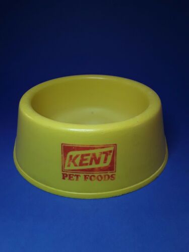 Vintage 1970's KENT PET FOODS farm feeds Plastic Dog Bowl Food Dish