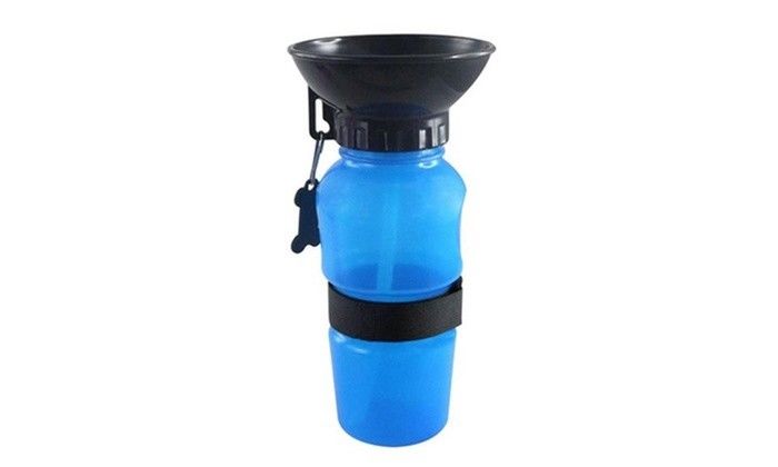 2 in 1 Pet Water Bottle and Bowl Blue