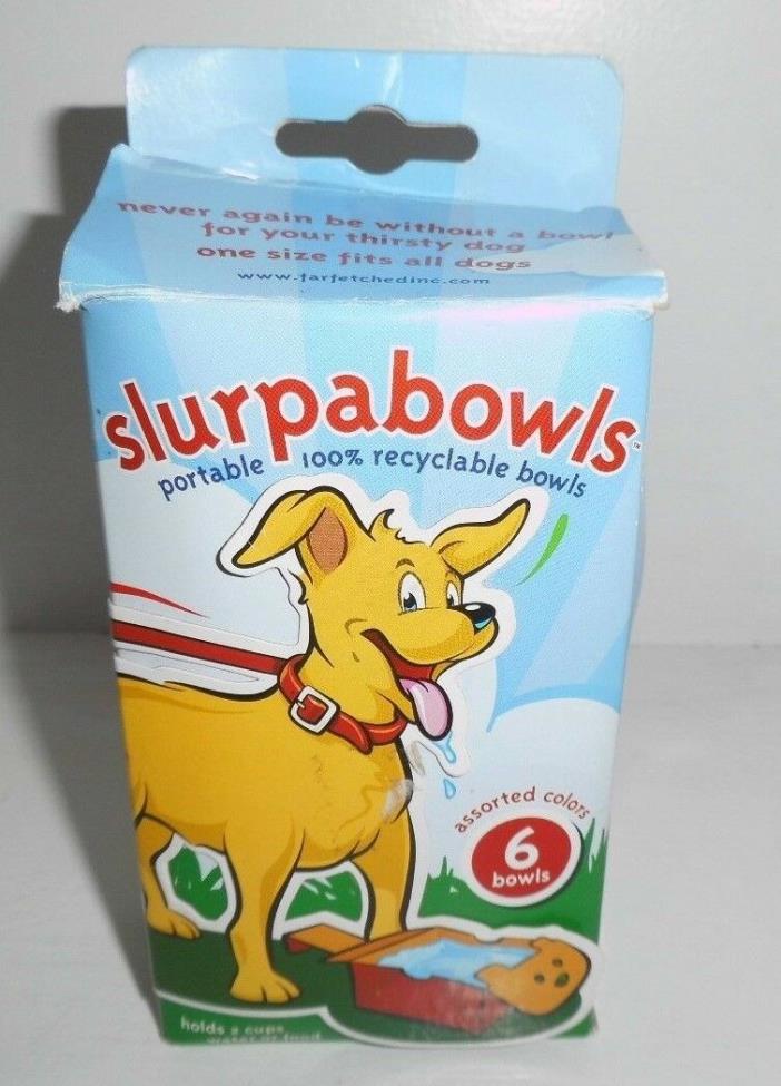 Farfetched Inc Slurpabowls dog 6 bowls portable 100% recyclable bowls