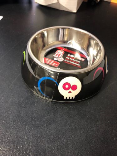 Dogit  Style Bowl, Electric Skulls ,Xs,  by Dogit