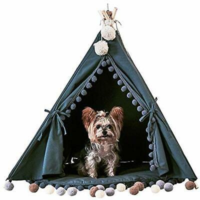 Little Dove Pet Teepee House Fold Away Tent Furniture Cat Bed With Cushion 28