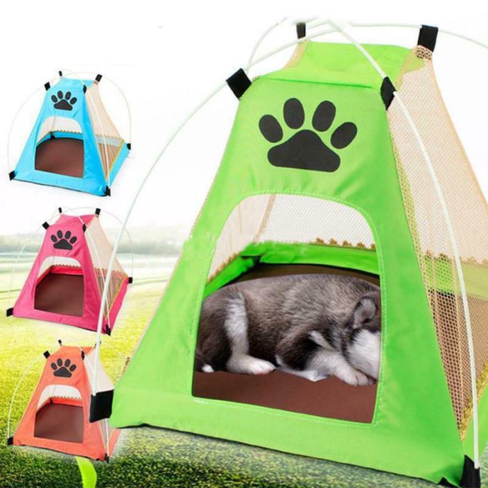 Breathable Pet Tents Foldable Portable Dog Cat House Washable Dogs Kennel Mat