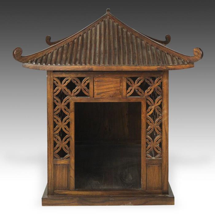 STUNNING CONTEMPORARY LUXURY HAND-MADE DOG HOUSE KENNEL CARVED ELM WOOD CHINESE