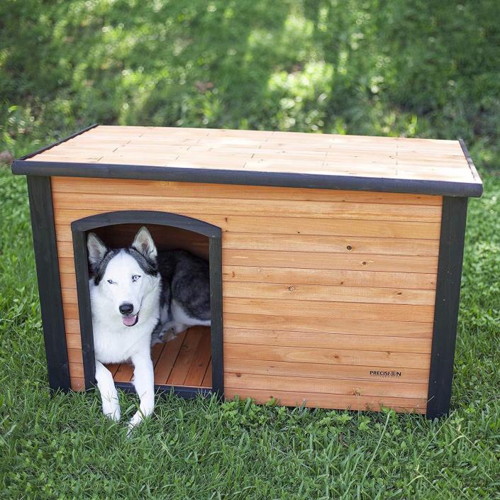 Weather Resistant Doghouse Cabin Style Season Puppy Shelter Den Enclosure House