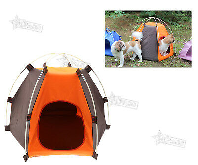 Folding Portable Pet Tent Camp Puppy Dogs Cats Bed Outdoor House Waterproof