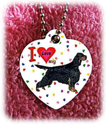 Gordon Setter Dog heart necklace 24