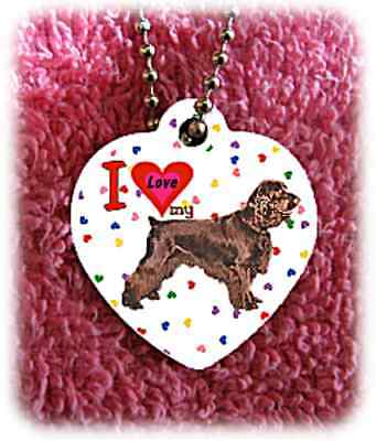 Field Spaniel Dog heart necklace 24