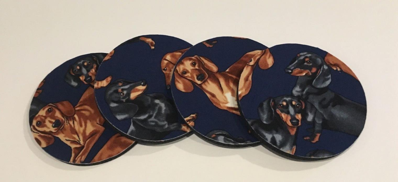 Black and tan and red Doxie Dachshund Coasters