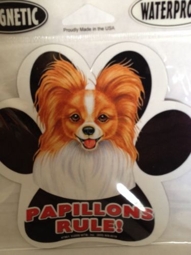 Car Magnet Paw Print Design Papillons Rule! Waterproof & Made In The Usa