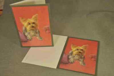 100 YORKSHIRE TERRIER note cards, blank,  without envelopes. Crane & Co.