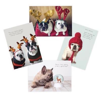 Pawparazzi Bulldog Boxed Christmas Cards & Envelopes Holographic Foil 4